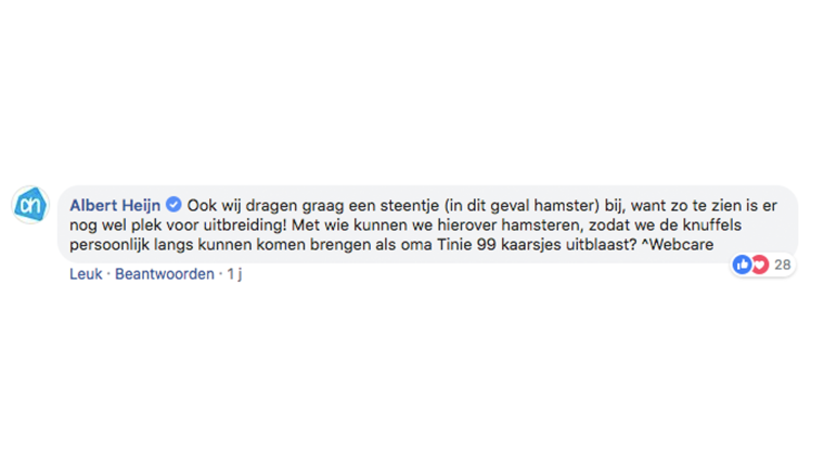 Reactie Albert Heijn