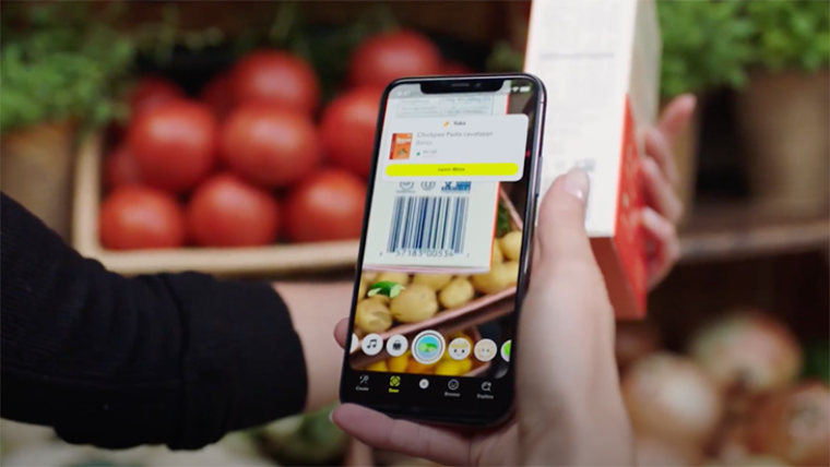 Snapchat’s NutritionScan geeft informatie over de kwaliteit van voorverpakte artikelen door de streepjescode te scannen