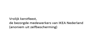 Na pijnbrief personeel staat Ikea nog steeds 100 pct achter 'Aandacht maakt alles mooier'