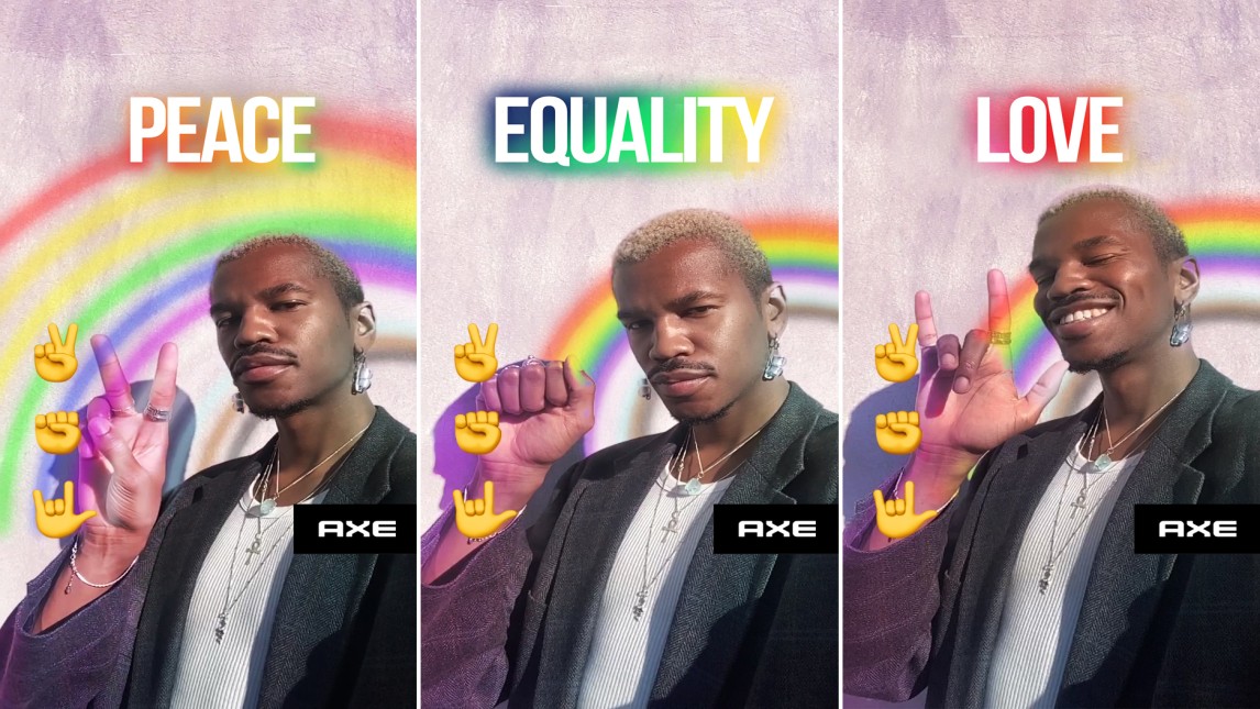 Axe viert Pride met de Snapchat-‘Love is love rainbow Lens’