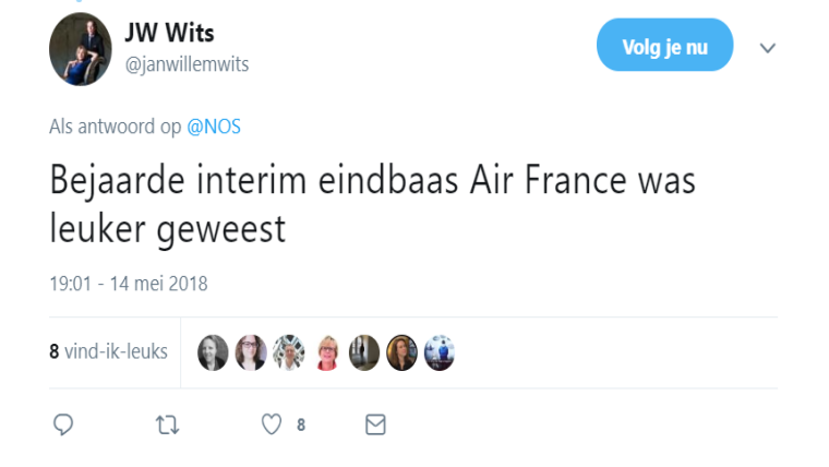 Tweet over NOS-bericht