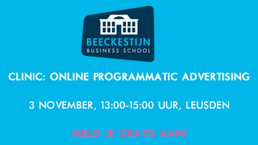 Gratis clinic: Online Programmatic Advertising