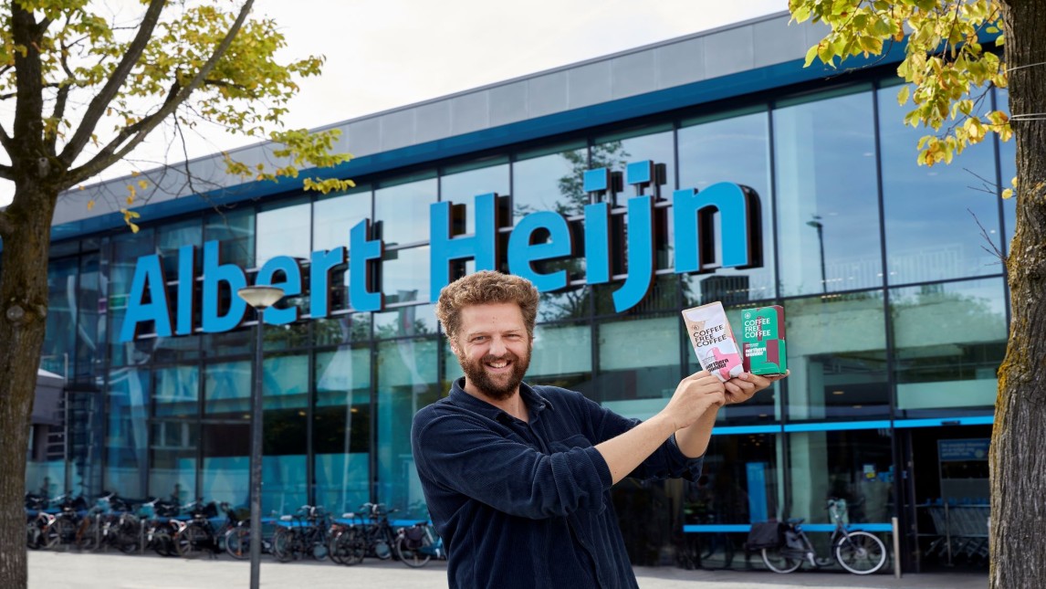 David Klingen voor de Albert Heijn