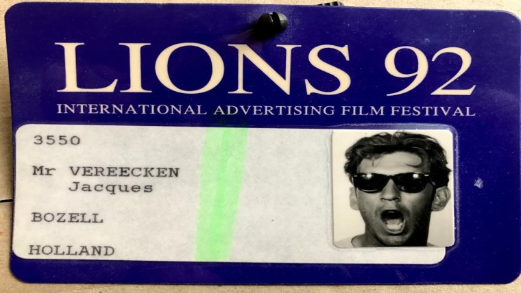 De Cannes Lions-pas van Vereecken in 1992