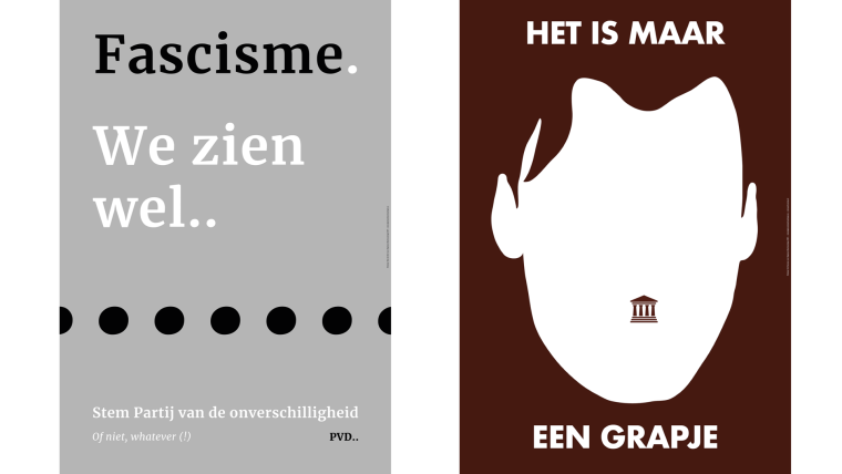 Grafisch ontwerpers bewijzen dat verkiezingscampagne-posters niet zo zielloos hoeven te zijn. ‘Een straatposter mag ook schuren’