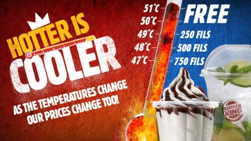 Burger King Koeweit geeft korting bij stijgende zomerse temperaturen