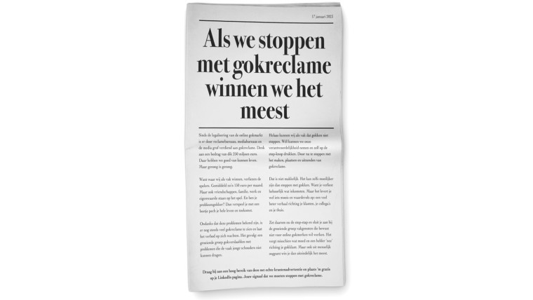 De advertentie