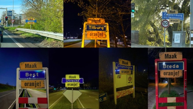 De aftrap van de campagne met een guerrilla-actie tijdens Koningsnacht