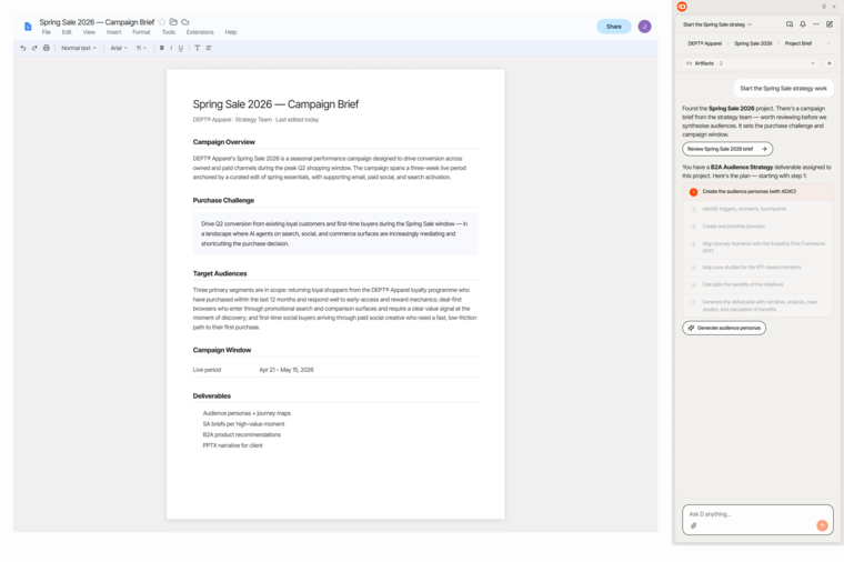 Deptify als AI-laag over Google Docs heen