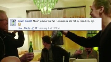 Heineken reageert sterk op negatieve reactie