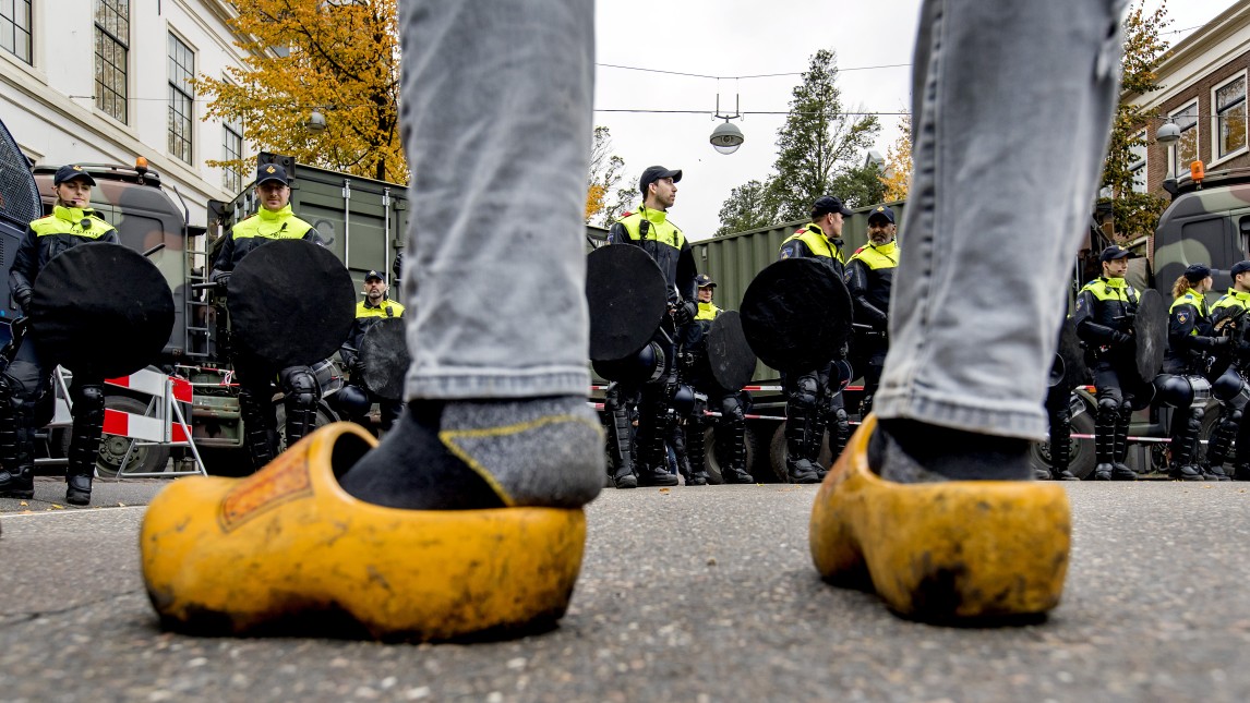 Foto van het boerenprotest.