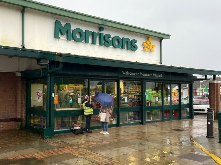 Een Morrisons-filiaal in Maghull (vlakbij Liverpool)