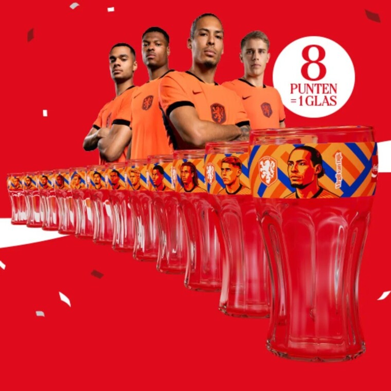 Spelersglazen sparen bij Coca-Cola