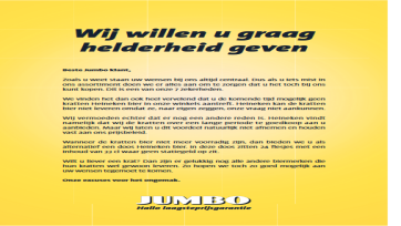 Jumbo geeft in paginagrote advertentie uitleg over bierconflict met Heineken