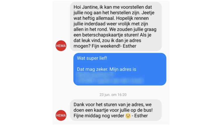 Reactie Hema