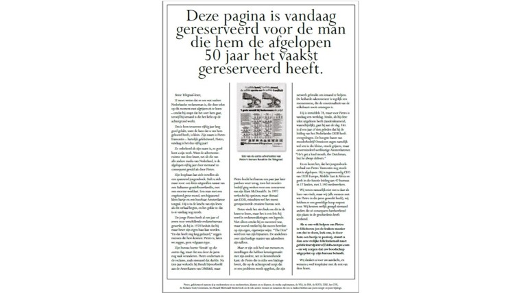 Advertentie Telegraaf 