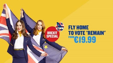 Brexit-voorstanders klagen Ryanair aan vanwege blijf-campagne