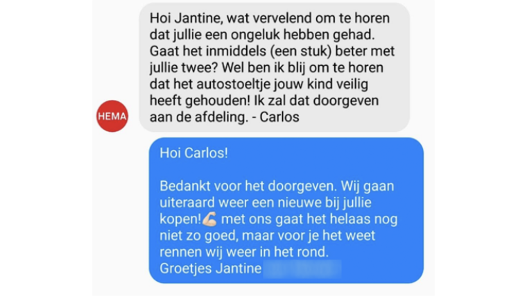 Reactie Hema