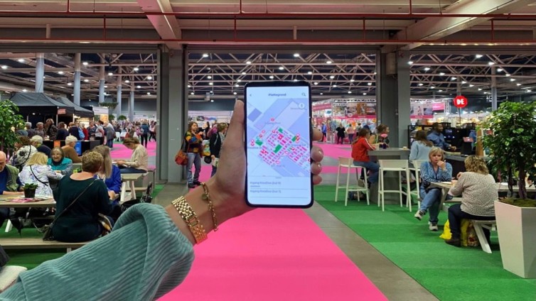 De navigatie-app van de Jaarbeurs