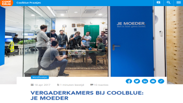 Vergaderkamer bij Coolblue heet ‘je moeder’, en niet iedereen vindt dat grappig ​​​​​​​