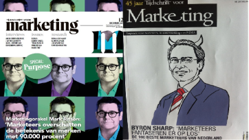 Ritson en Sharp vergelijken elkaars Tijdschrift voor Marketing-covers op Twitter