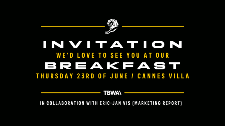 Invitation to the TBWA x Eric-Jan Vis Breakfast