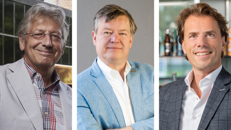 Harry Meens van Alfa Bier, Henri Reuchlin en Romke Swinkels van Bavaria