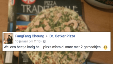 Dr. Oetker compenseert 'karige' pizza met onverwachts gebaar