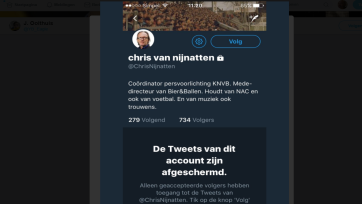 Hoofd persvoorlichting KNVB heeft een slotje op zijn Twitter-account gezet