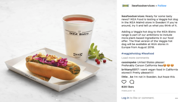 Ikea verrijkt groene menukaart met veganistische hotdog