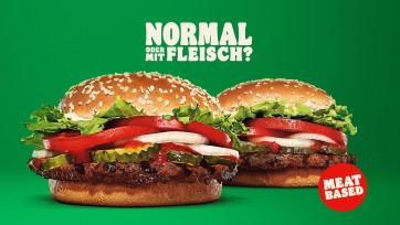 Burger King Oostenrijk vraagt klanten vanaf nu 'Normaal of met vlees?