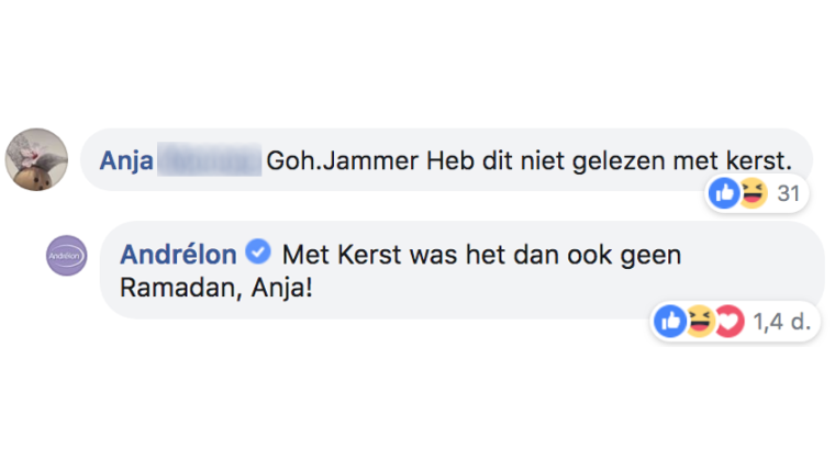 Andrelon reactie