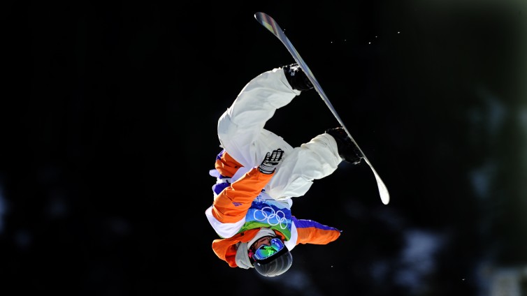 Snowboarder tijdens Winterspelen 2018
