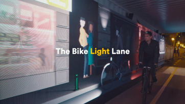 Bike for Brussels confronteert fietsers zonder licht met een interactief fietspad