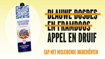 Healthy People Blauwe bosbes en framboos is het meest misleidende product van 2016
