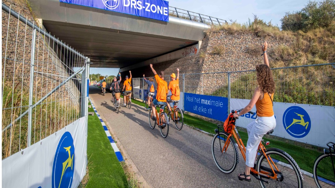 De DRS-zone van Gazelle tijdens sponsoring DutchGP