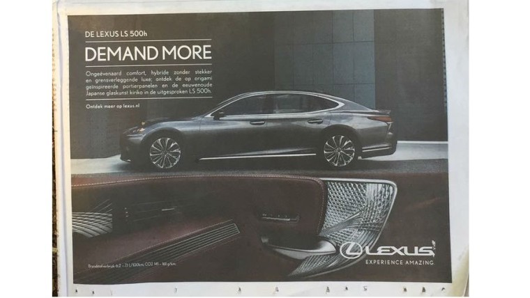 Lexus dagbladadvertentie