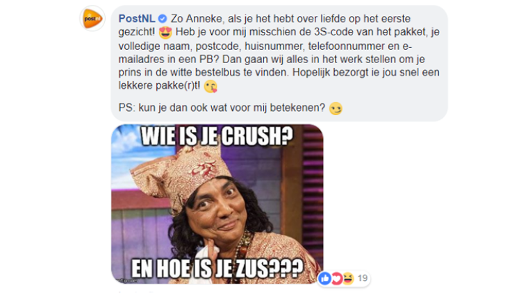 Reactie van PostNL