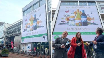 Lindeman’s adverteert op CO2-neutraliserend reclamedoek