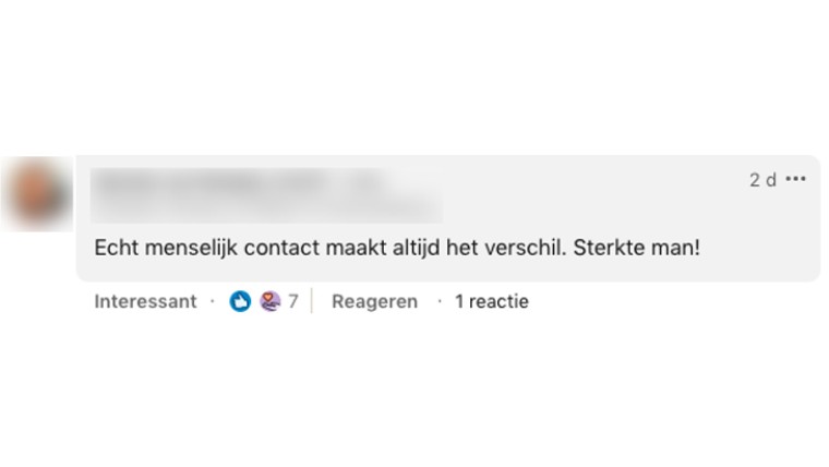 Echt menselijk contact maakt altijd het verschil
