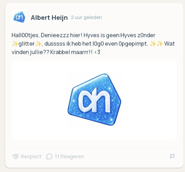 Hyves-post van Albert Heijn