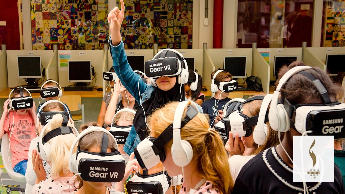 Beeld van Beat the Street-campagne van Samsung om smartphonegebruik onder scholieren in het verkeer terug te dringen.