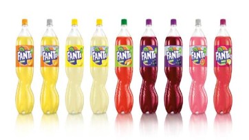 Fanta frist fles en logo op