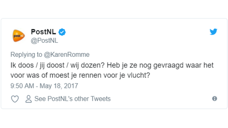 PostNL reactie 