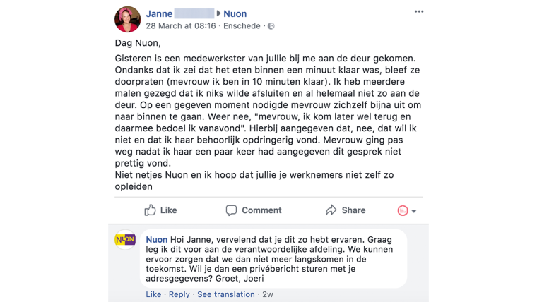 Tweede reactie