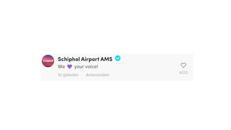 reactie Schiphol 