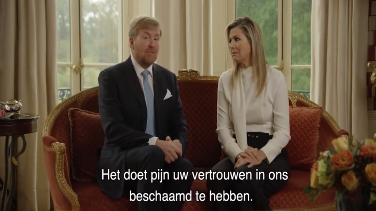 Willem Alexander biedt excuses aan