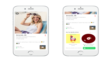 Tinder integreert muziek Spotify in datingapp