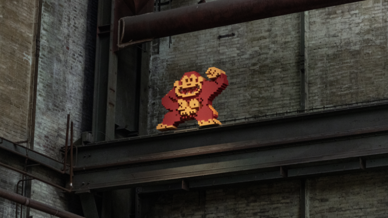 Donkey Kong in museum Straat