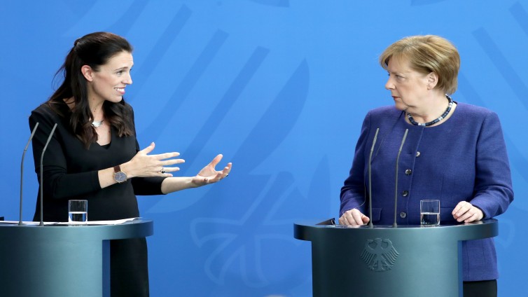 Ardern en Merkel